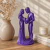 Romantic Couple with Heart Statue