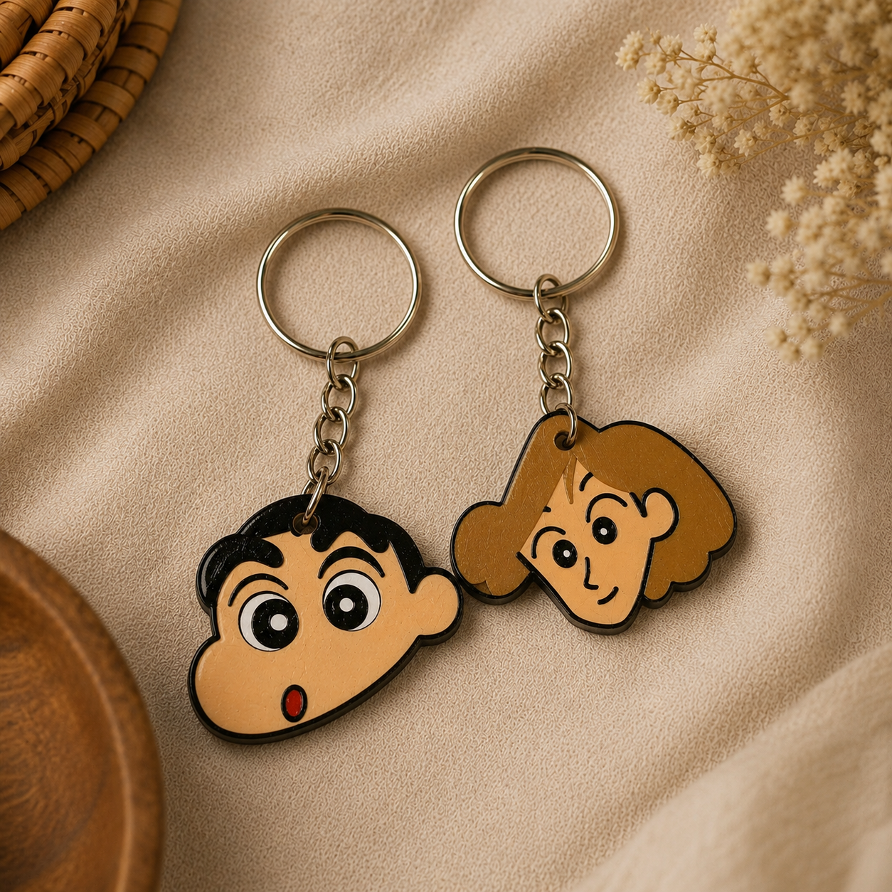 Shin-chan Friends Keychain Pack