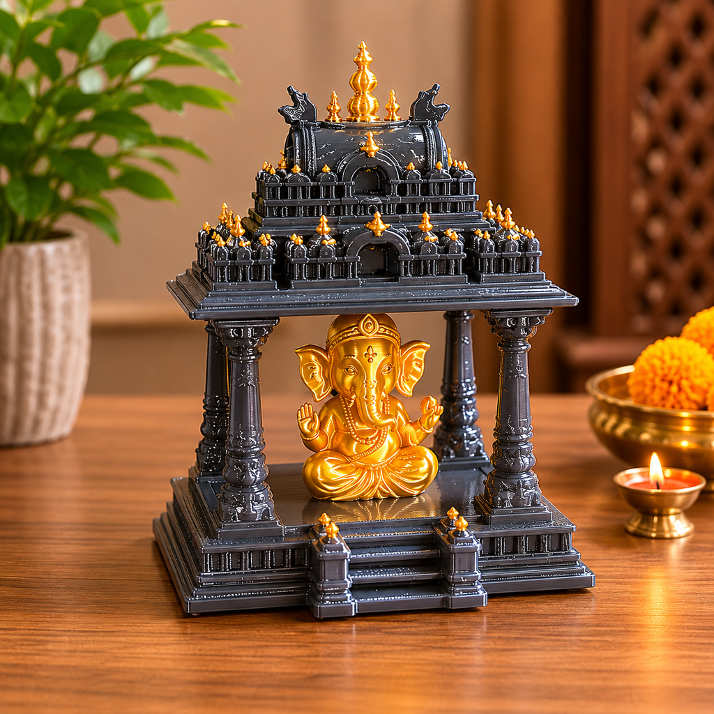 Temple Mandir Model with Ganesha