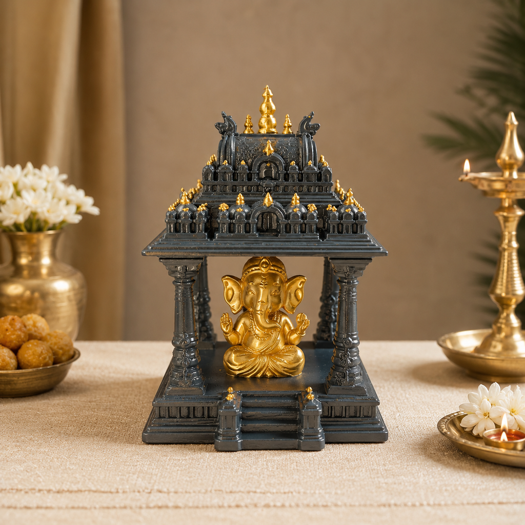 Temple Mandir Model with Ganesha