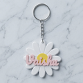 Daisy Flower Customizable Name Keychain