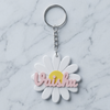 Daisy Flower Customizable Name Keychain