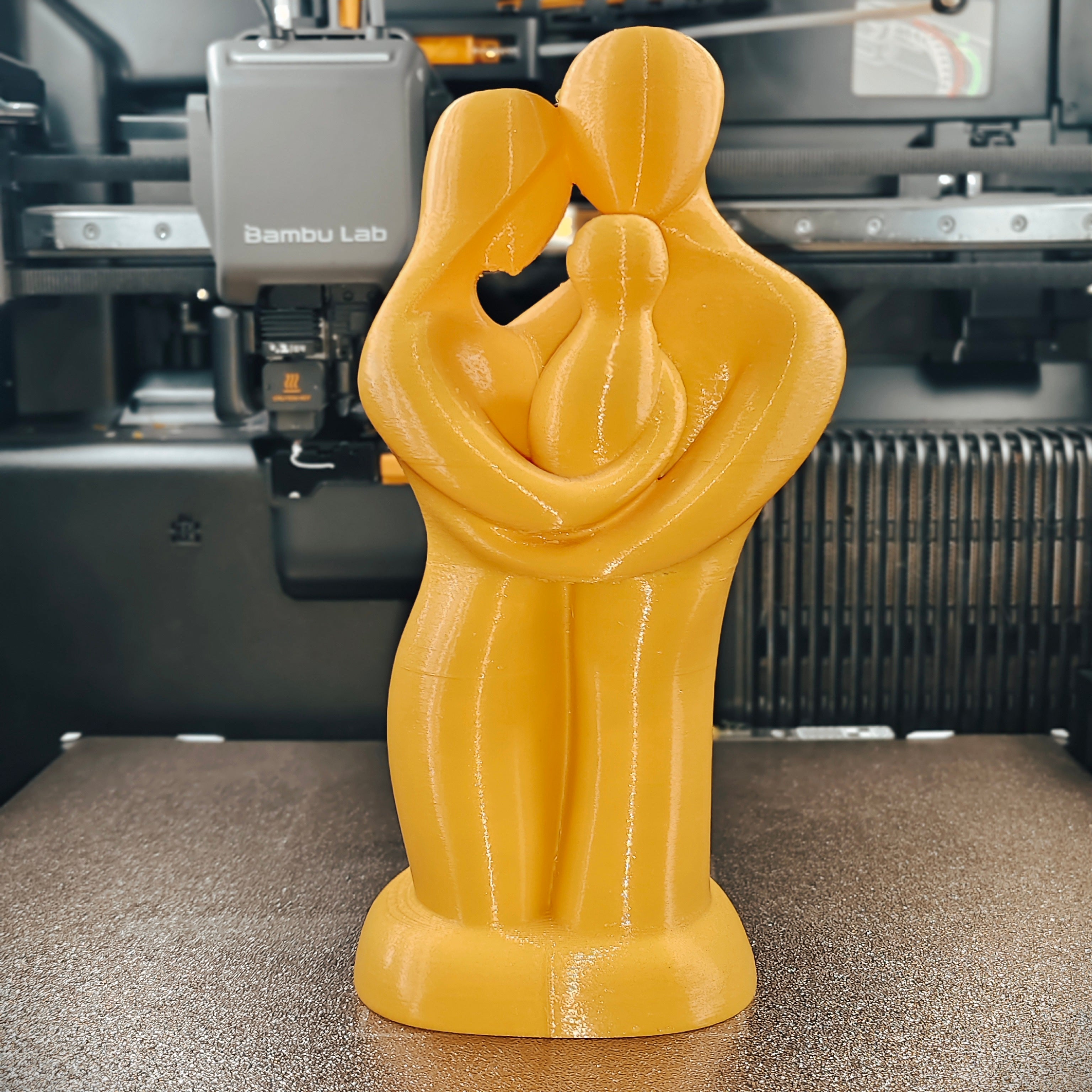 Modern Family Love Sculpture (Couple with 1 Baby)