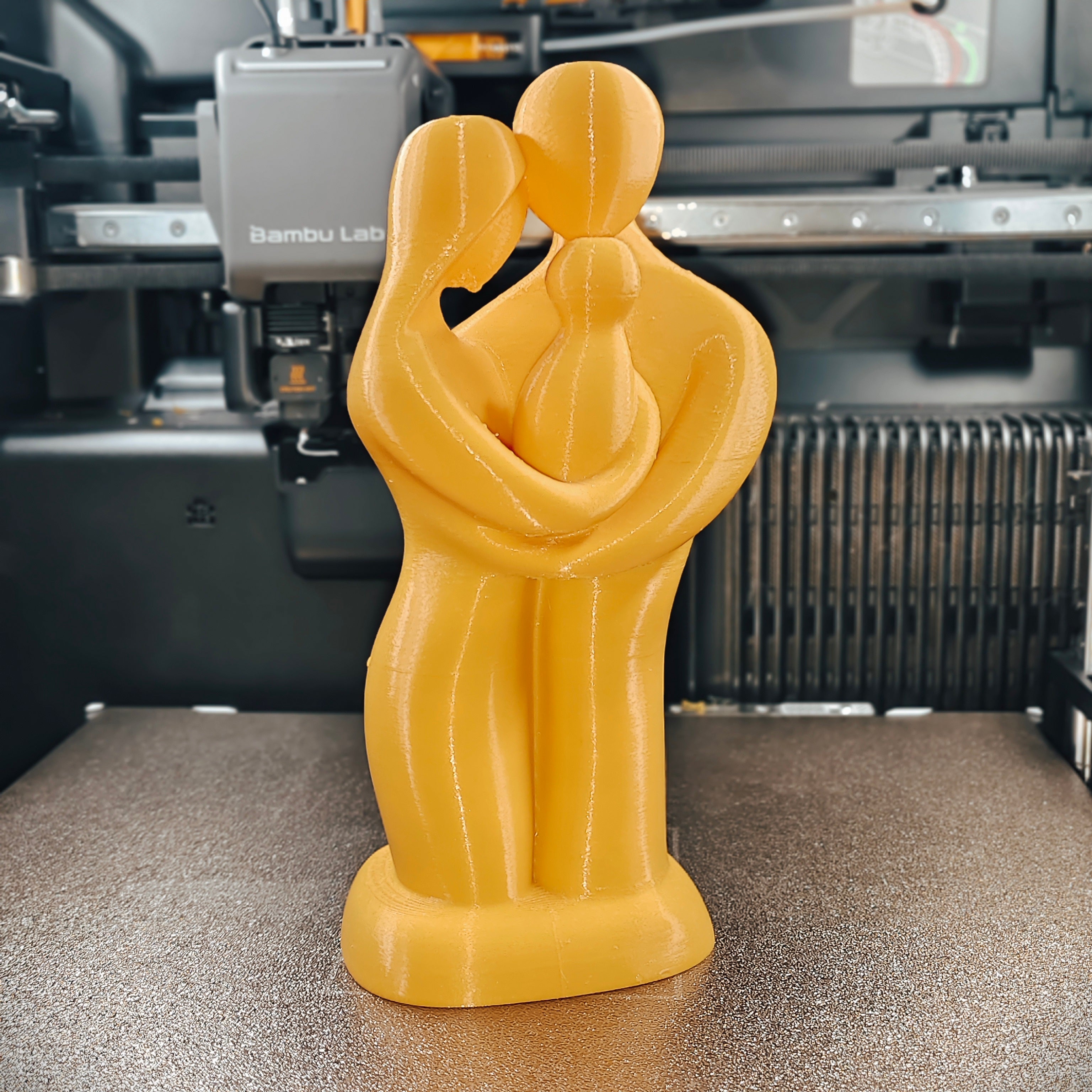 Modern Family Love Sculpture (Couple with 1 Baby)