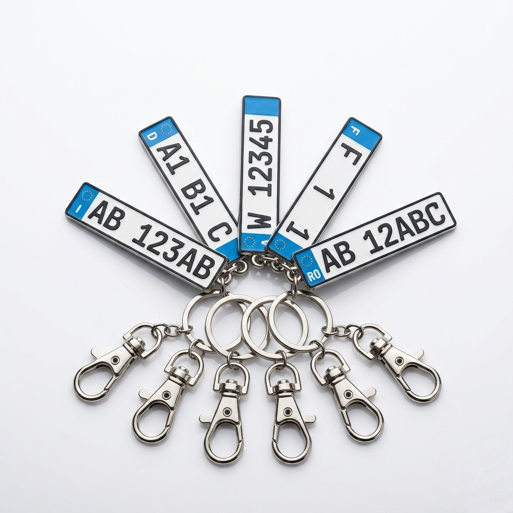 Customizable License Plate Design Keychain
