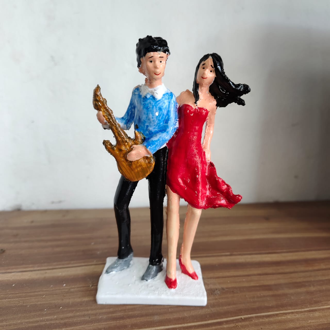 Romantic Musician Couple Figurine