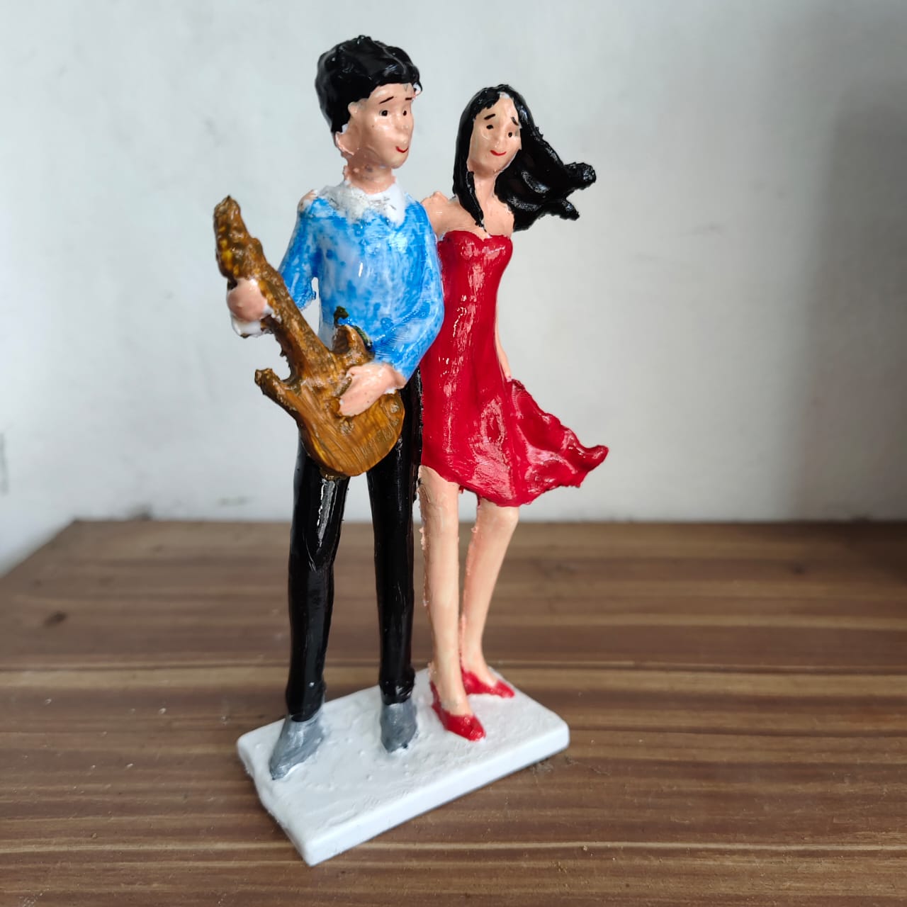 Romantic Musician Couple Figurine