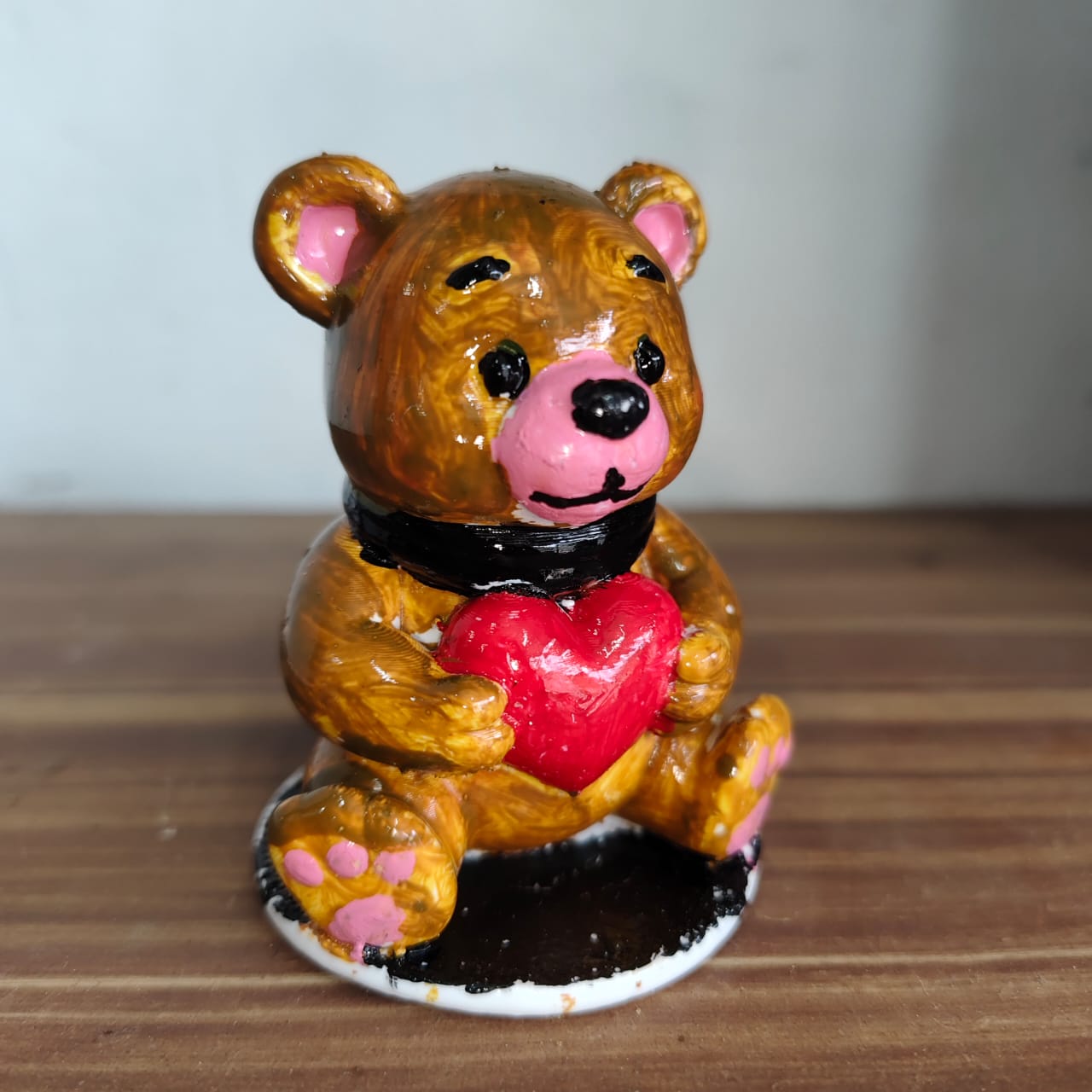 Cute Teddy Bear Holding Heart