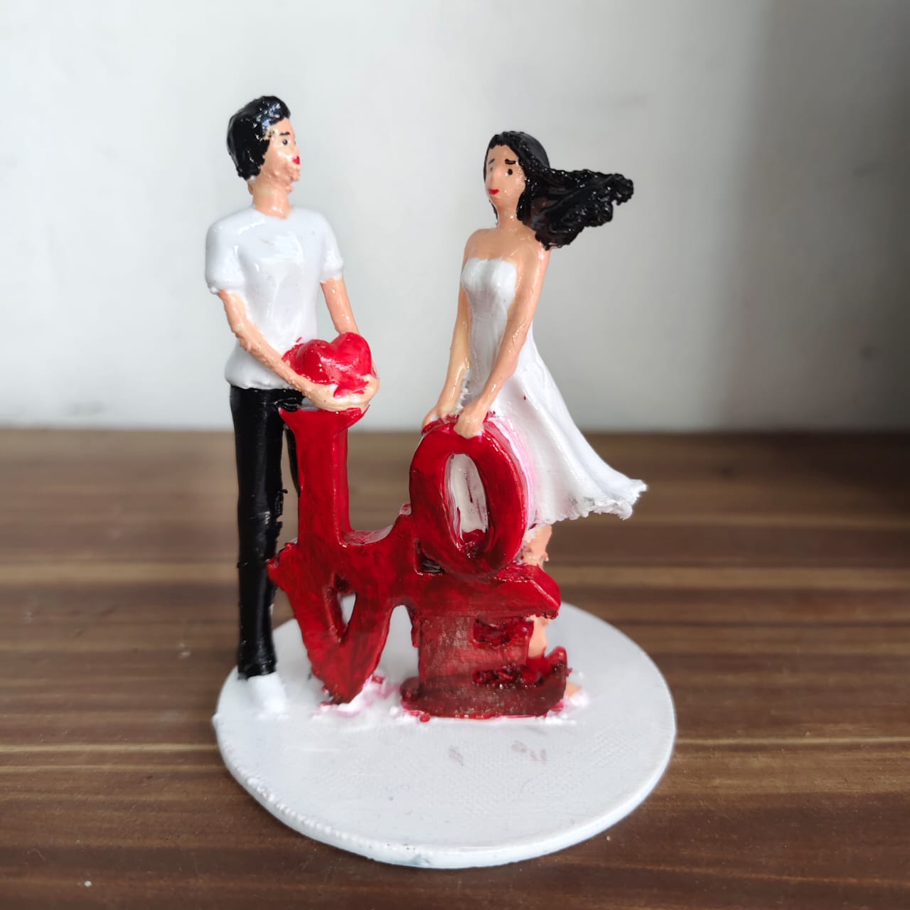 Romantic LOVE Word Couple Statue