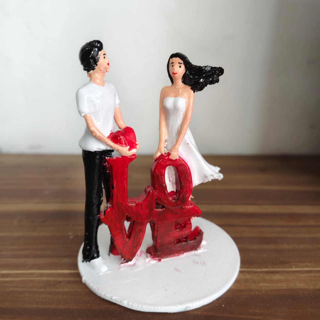 Romantic LOVE Word Couple Statue