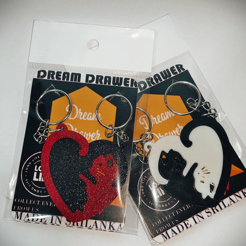 Couple Cat Keychain