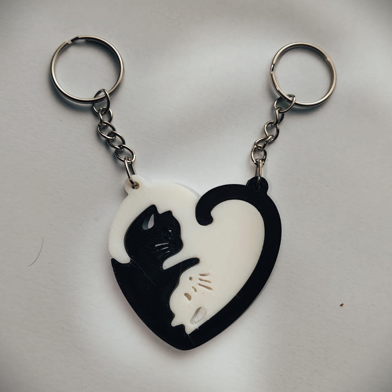 Couple Cat Keychain