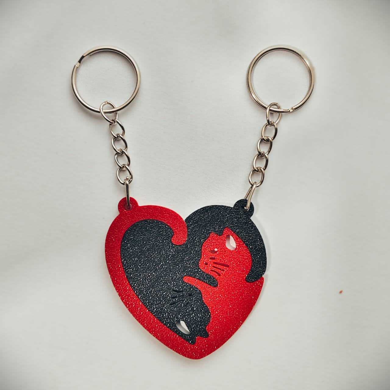 Couple Cat Keychain