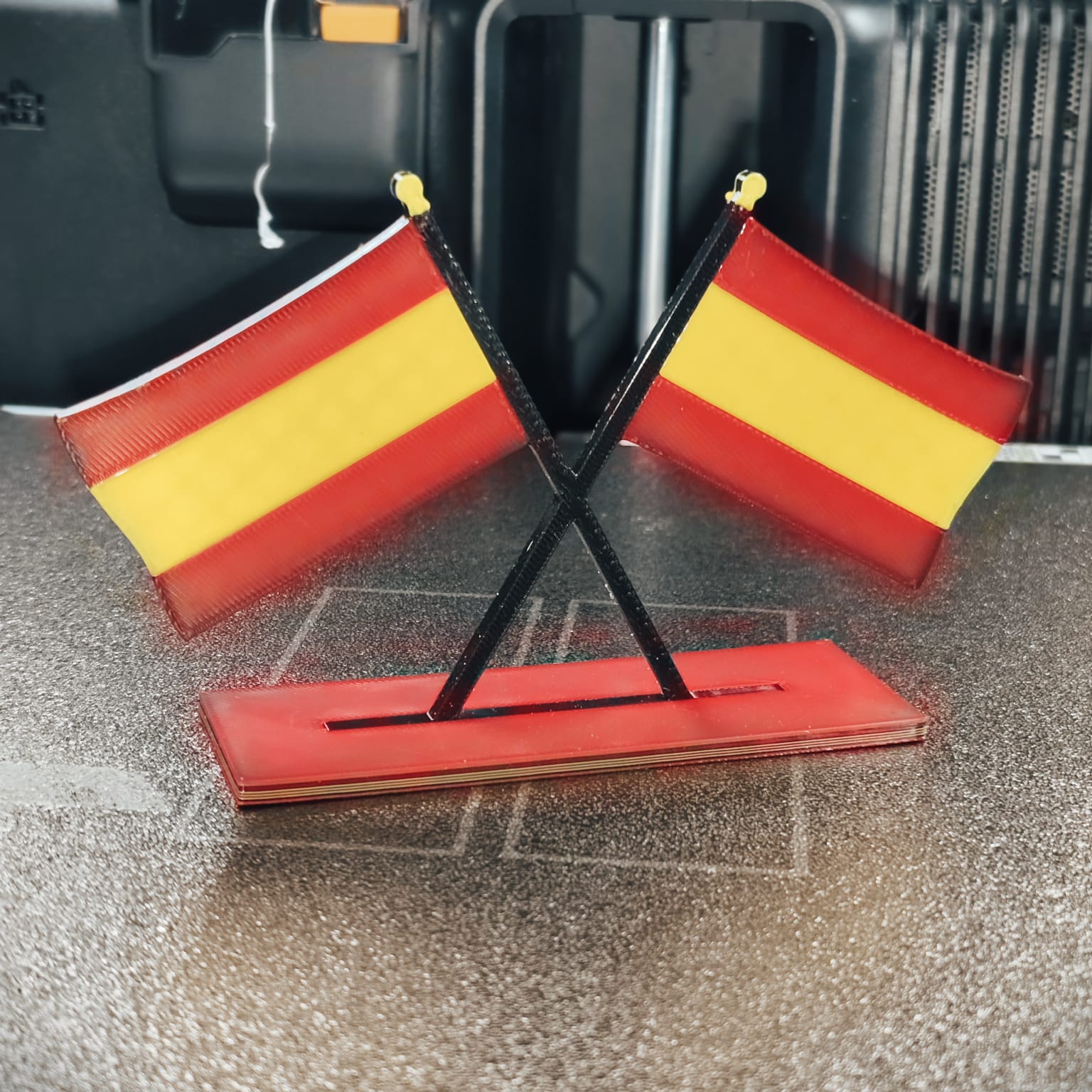 TVK Double Flag Desk Stand
