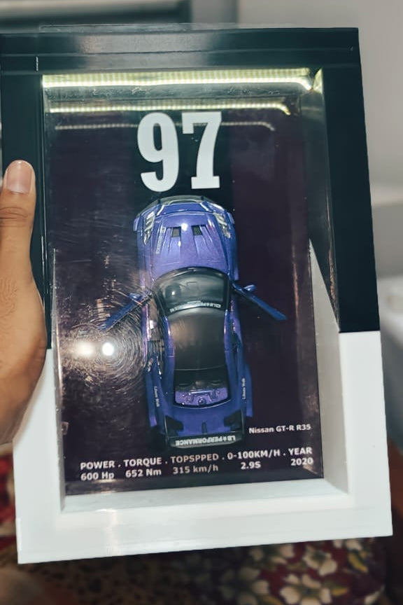 Nissan GT-R R35 with a Liberty Walk (LB-Works) 1:32  DIECAST CAR FRAME