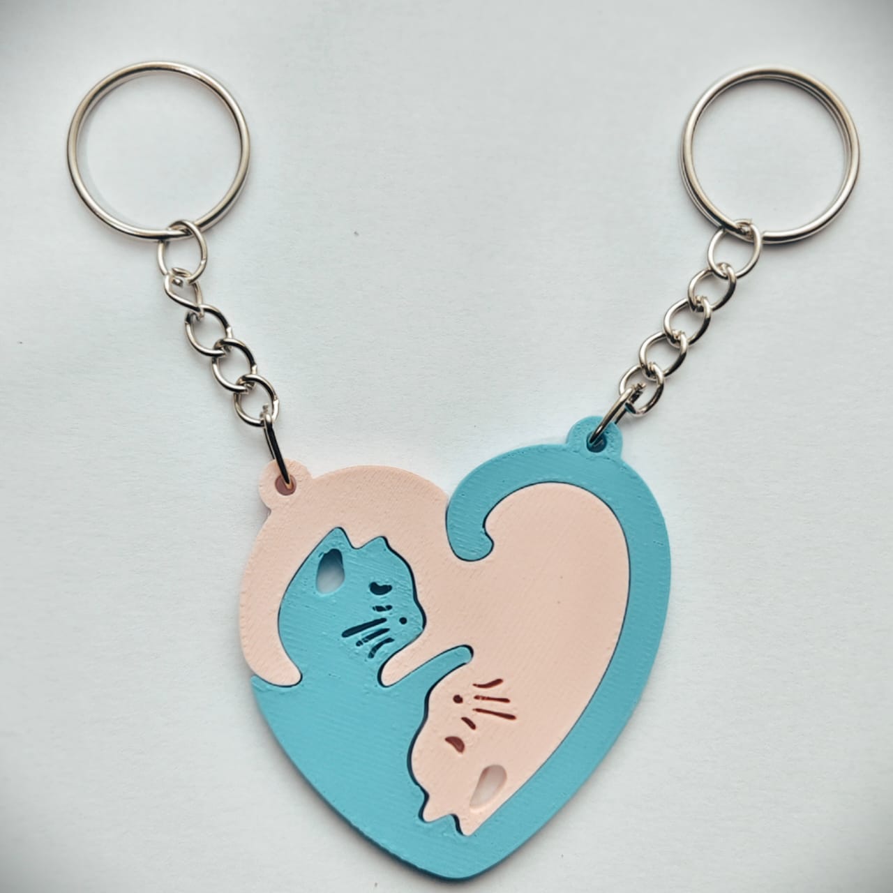 Couple Cat Keychain