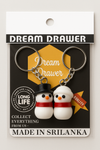 snowman couple keychain