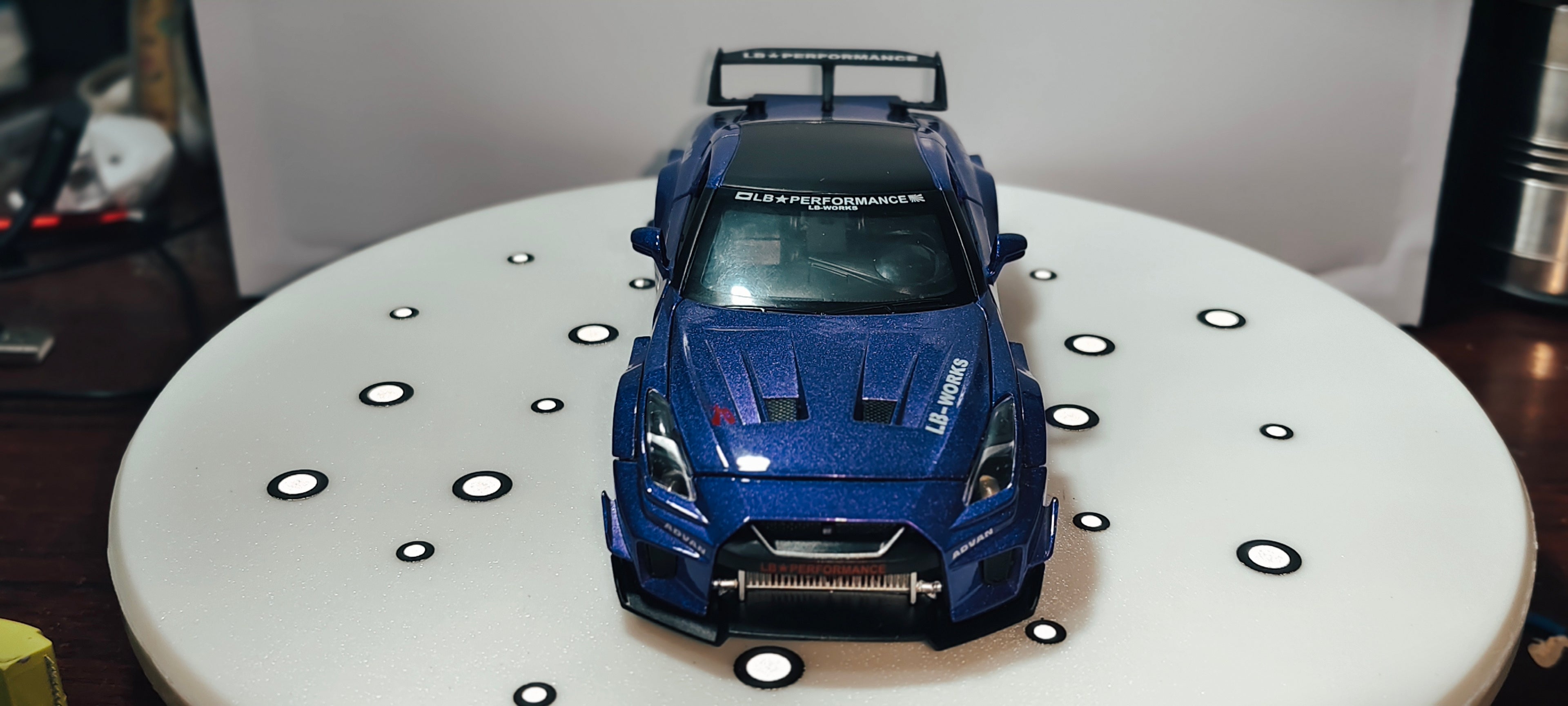 Nissan GT-R R35 with a Liberty Walk (LB-Works) 1:32  DIECAST CAR FRAME